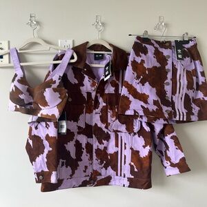 NWT Adidas x Ivy Park cowprint set